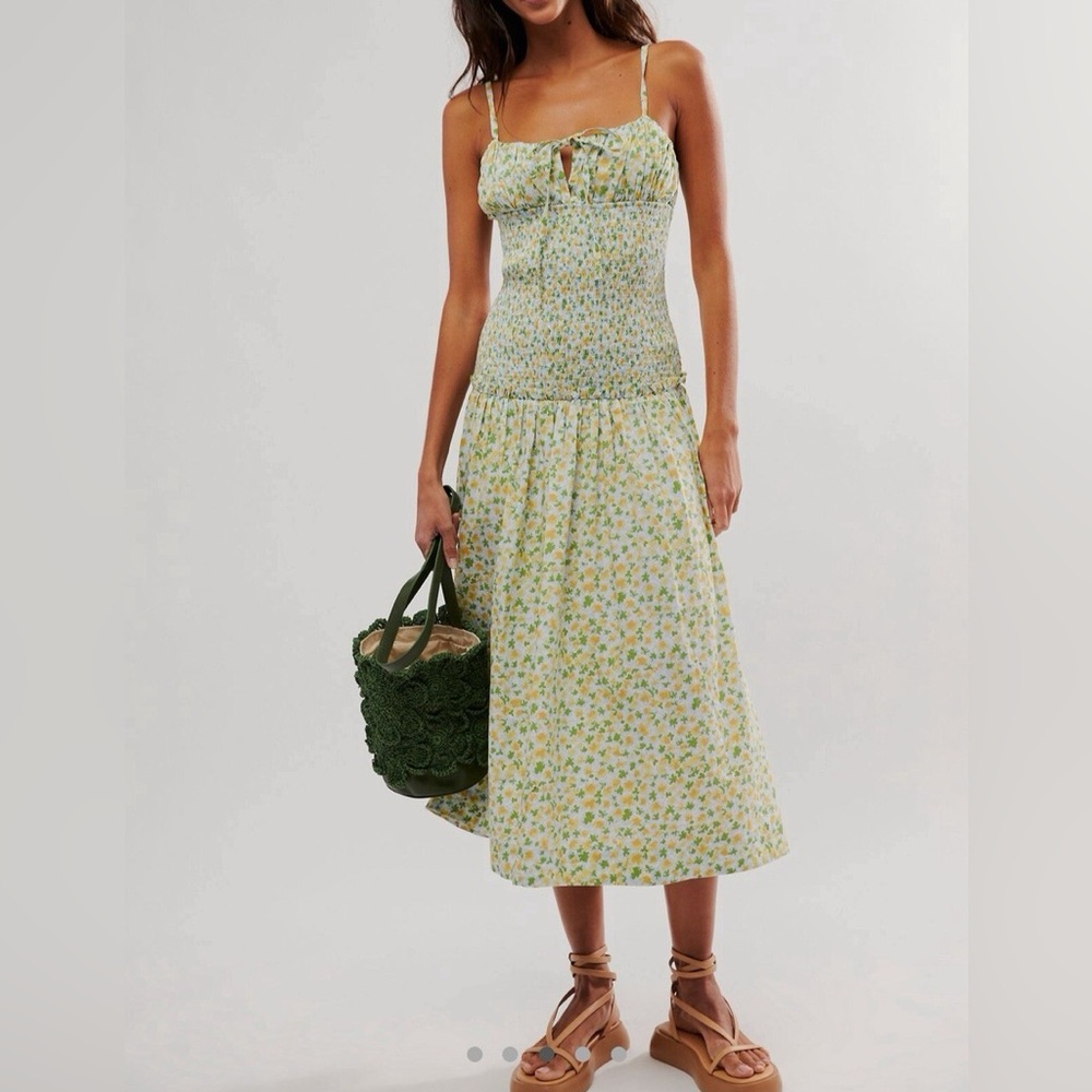 Free people lavender daze midi dress size large
